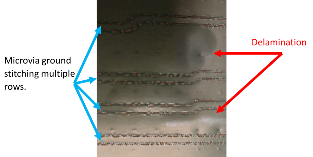 Image of Microvia Stitching and Delamination