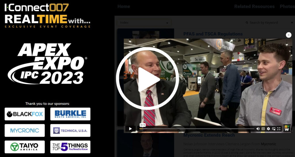 John Vaughn, VP of Strategic Markets, interviews at IPC 2023